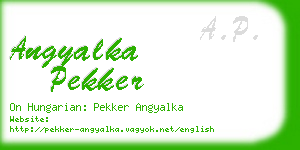 angyalka pekker business card